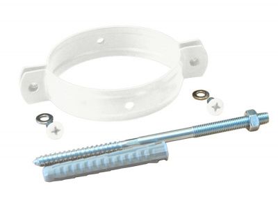 Хомут трубы на кирпич Grand Line глянцевый 90 мм RAL 9003 Сигнальный белый