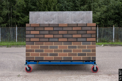 Облицовочный кирпич Volgabrick Асфальт Флеш баварская кладка полуторный утолщенный 1,4 НФ